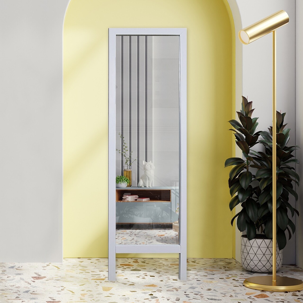 Oglinda Cheval, Hanah Home, Cheval 145, 45x145 cm, Alb - imagine 5